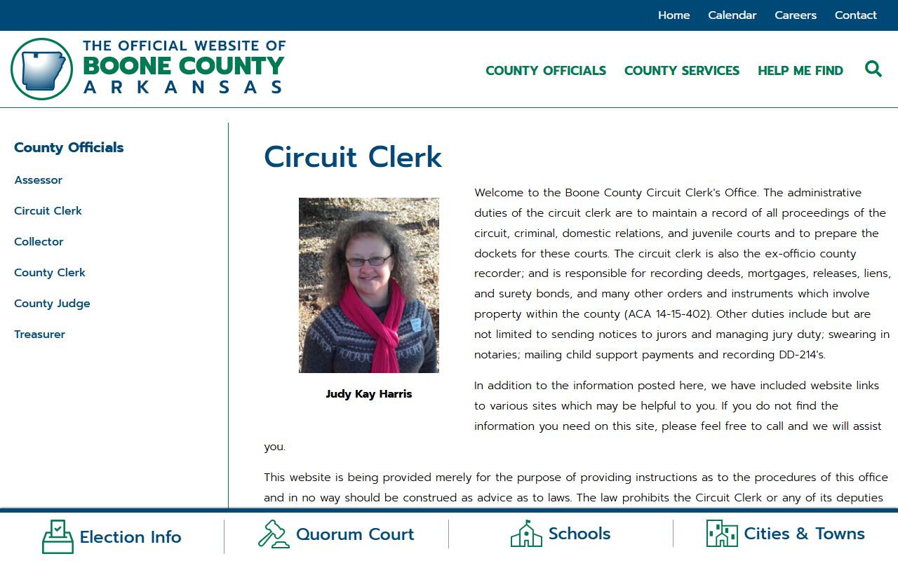 Boone County Circuit Clerk page for court records linked to recent bookings
