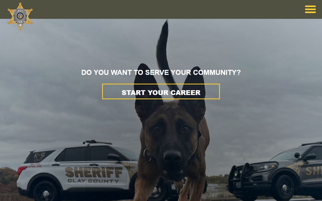 Clay County Sheriff's Office site with links to recent bookings and jail roster