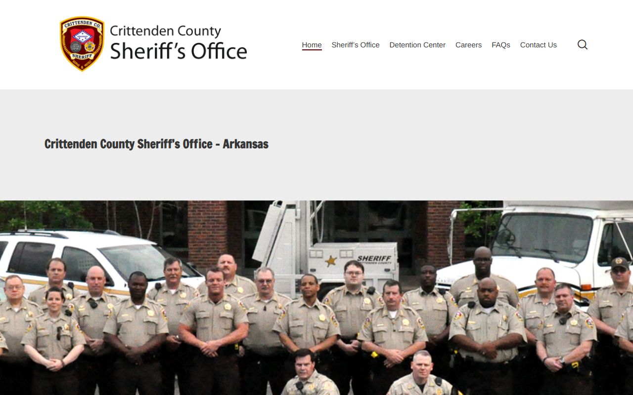 Crittenden County Sheriff website for recent bookings and jail roster