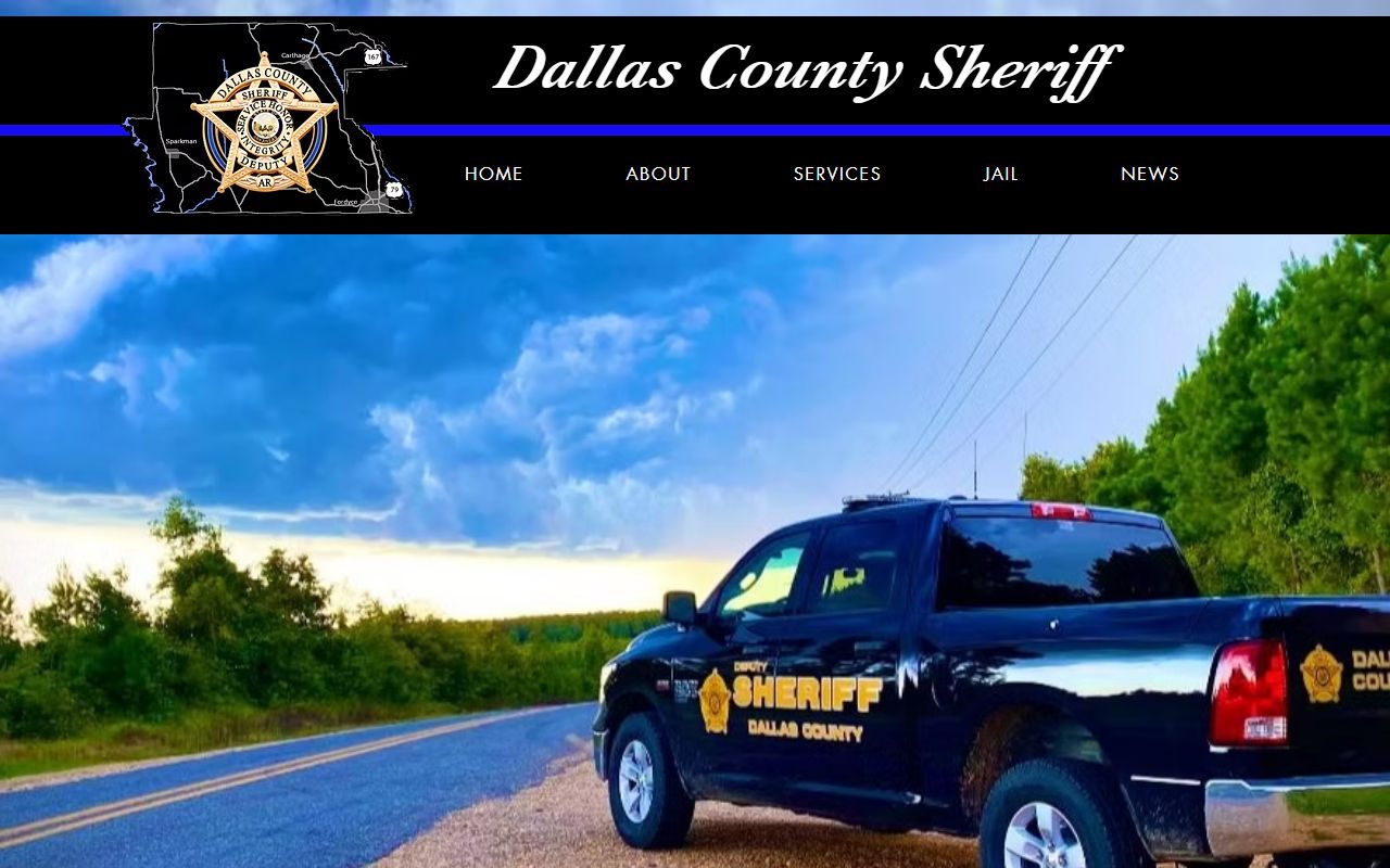 Dallas County Sheriff Office page with Dallas County recent bookings links