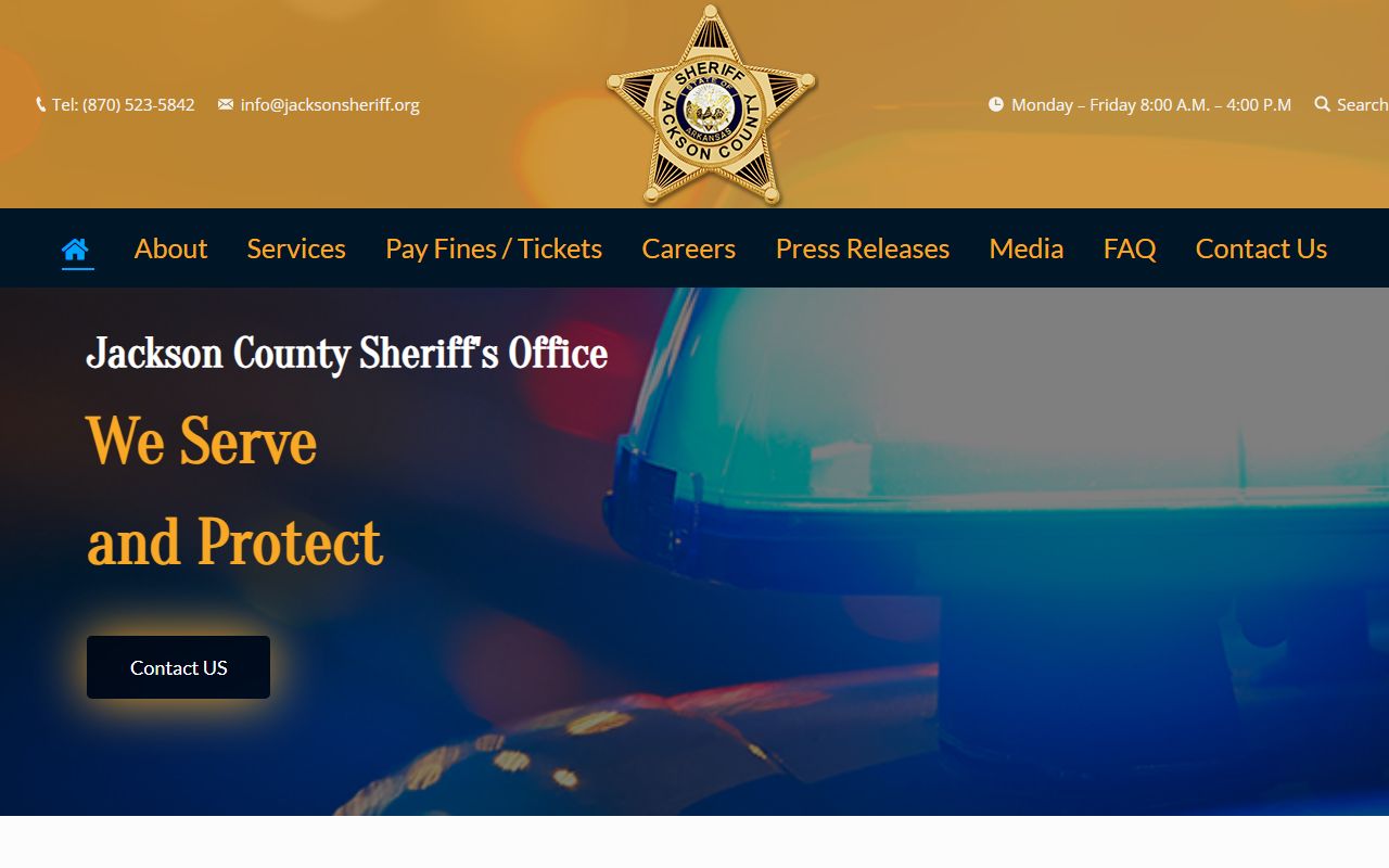 Jackson County Sheriff's Office recent bookings and inmate roster page