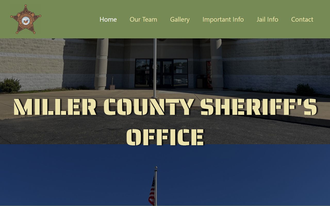 Miller County Sheriff's Office site used to reach staff on recent bookings in Texarkana