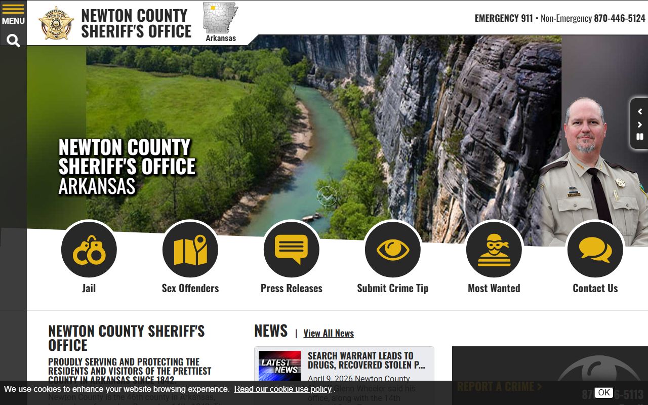 Newton County Sheriff's Office homepage for Newton County recent bookings
