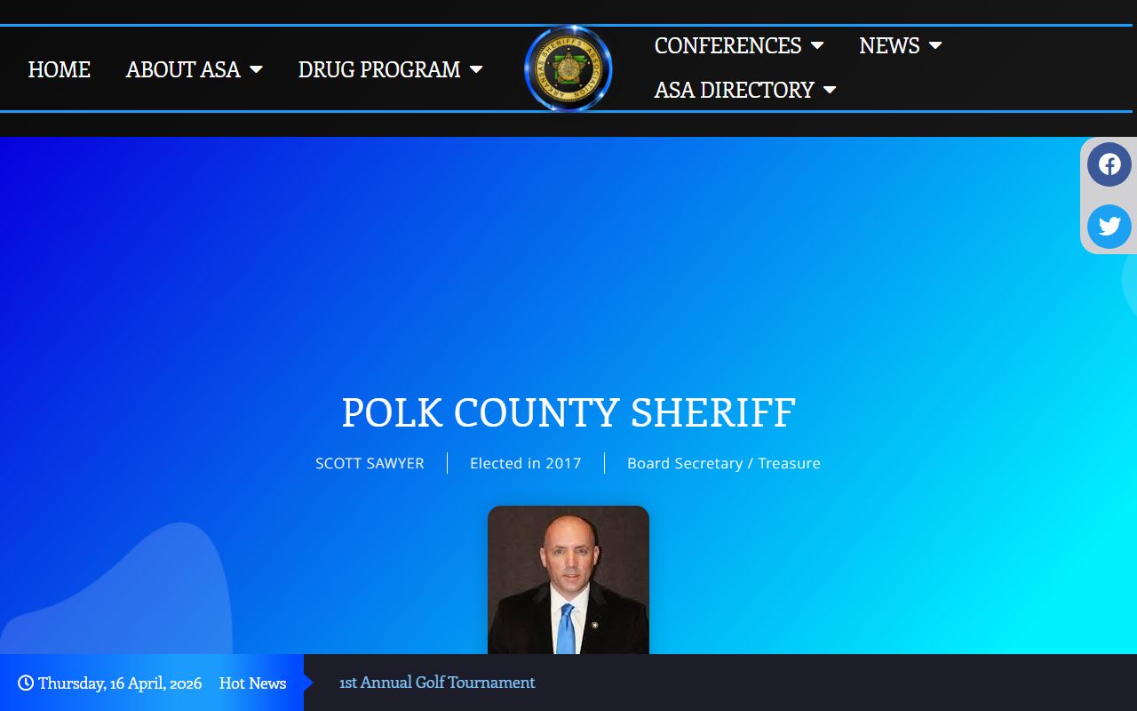 Polk County Sheriff's Office page for Polk County recent bookings