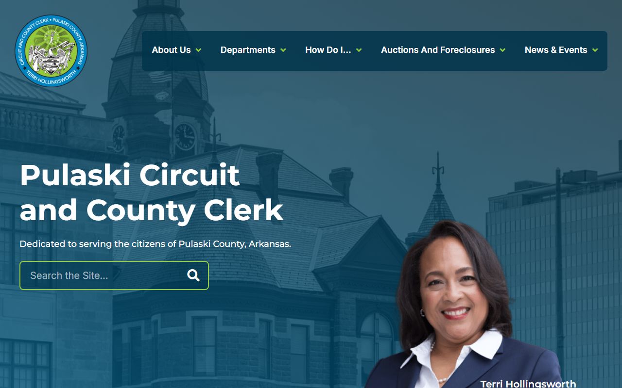 Pulaski County Circuit Clerk website for court records tied to recent bookings
