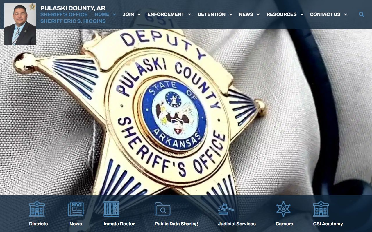 Pulaski County Sheriff's Office recent bookings and inmate search page