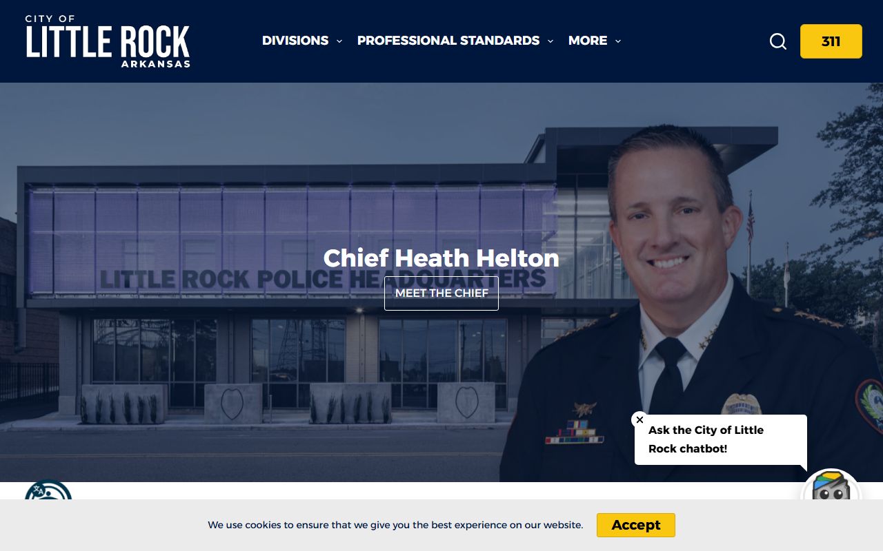 Little Rock Police Department page supporting Pulaski County recent bookings records