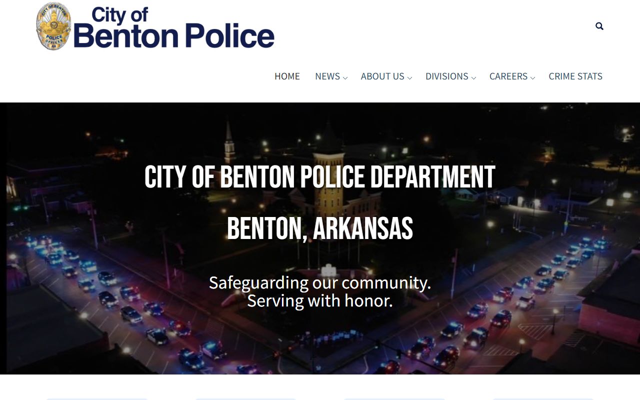 Benton Police Department site for Saline County recent bookings and records