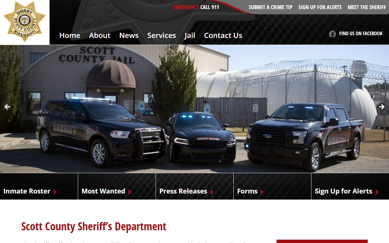 Scott County Sheriff's Office site for Scott County recent bookings