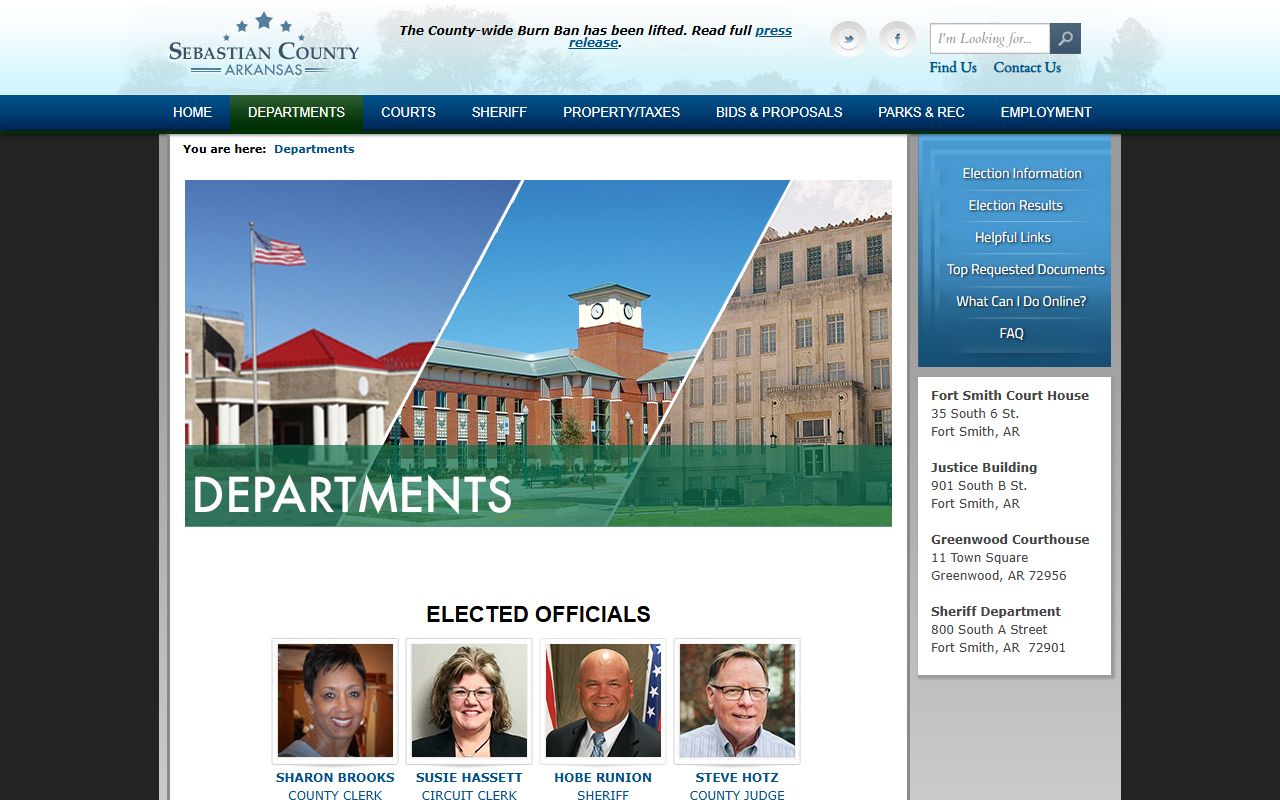 Sebastian County detention center page covering Fort Smith bookings