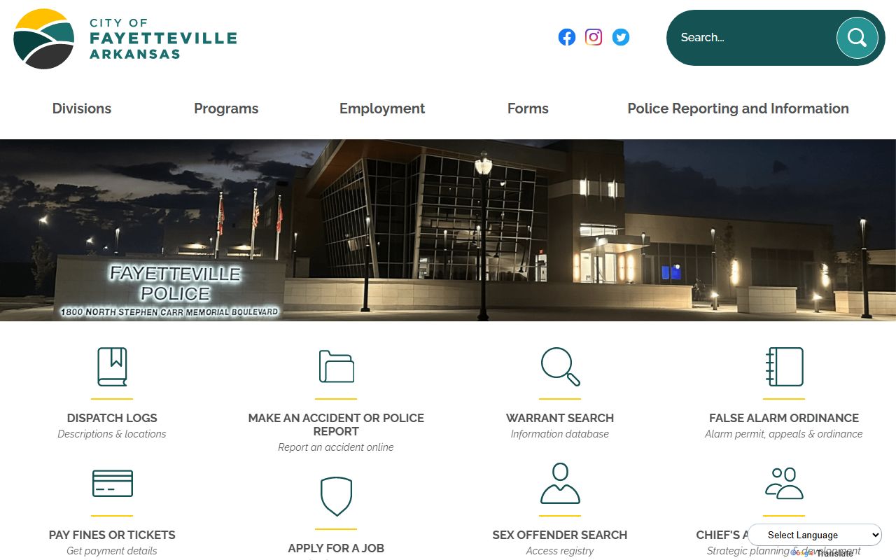 Washington County resource supporting Fayetteville recent bookings and records